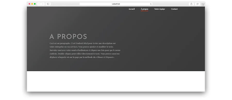 Comment créer sa page « À propos »