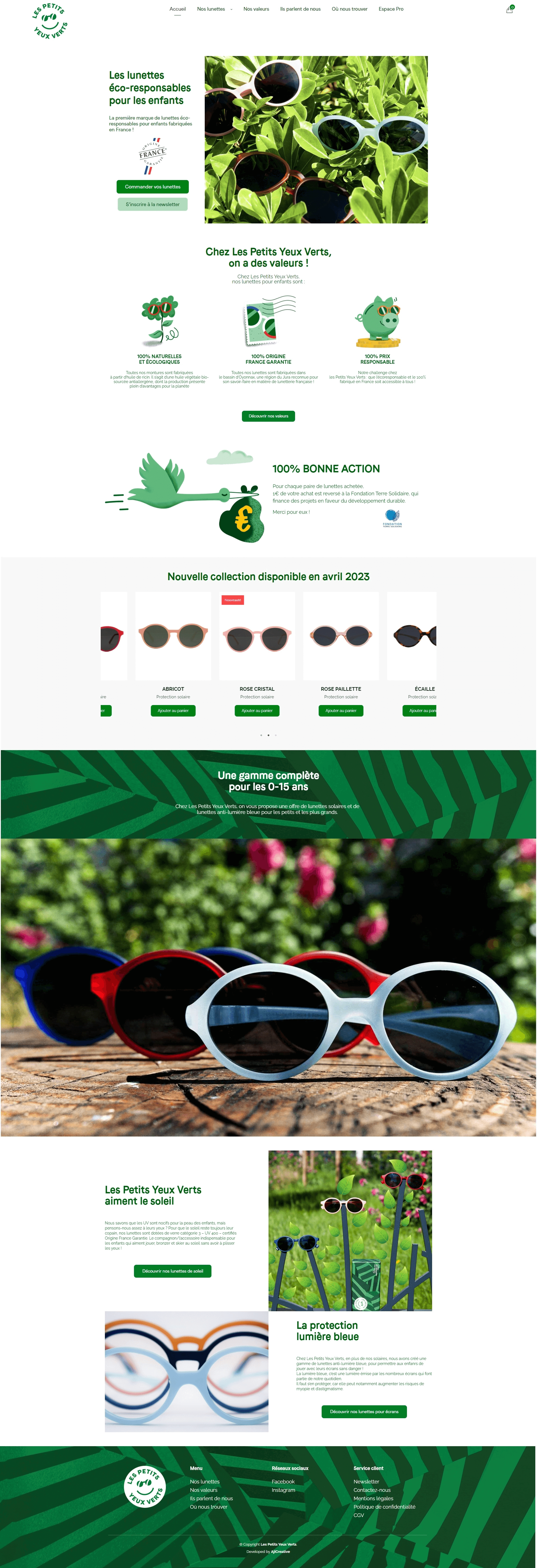 les petits yeux verts site web