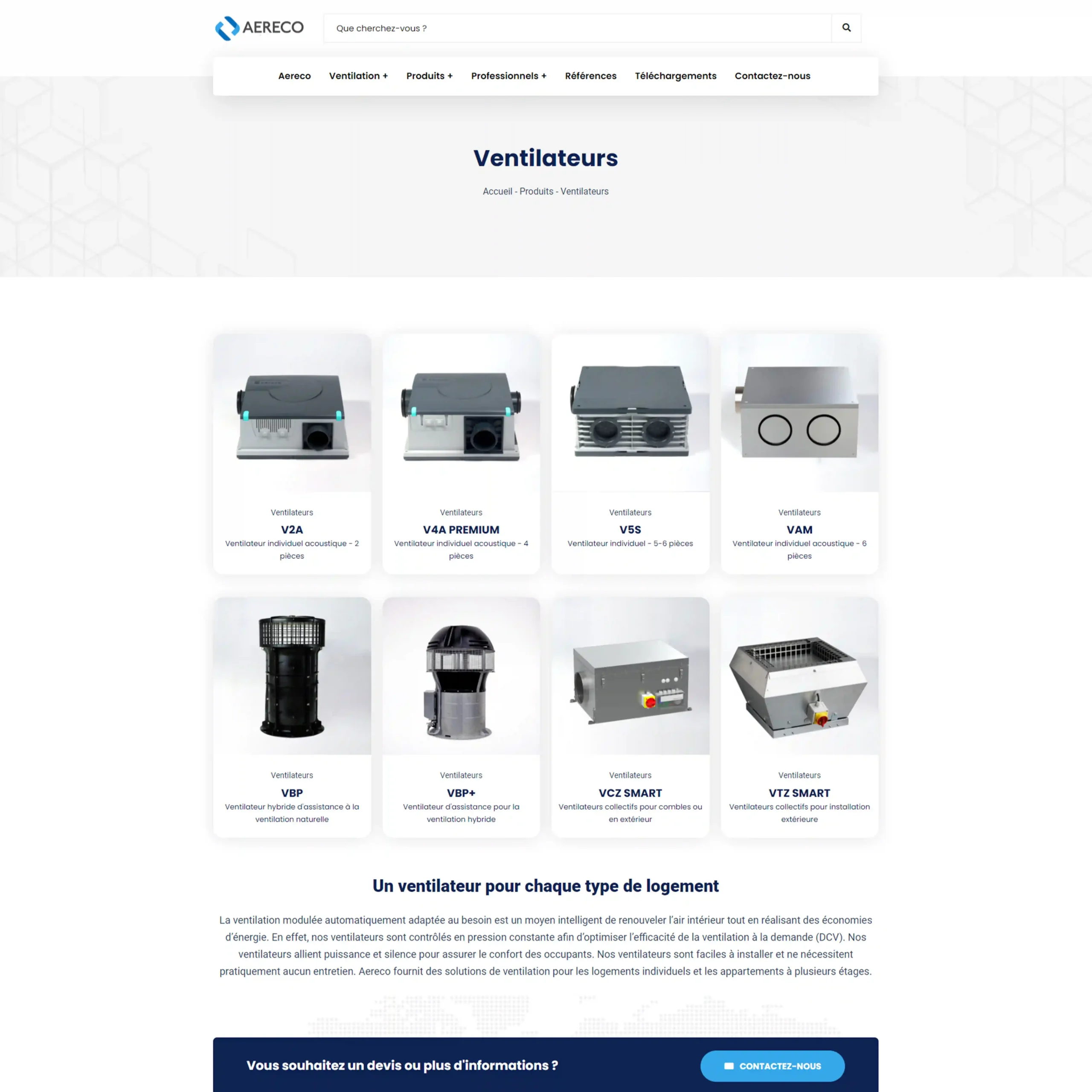 Site web de Aereco