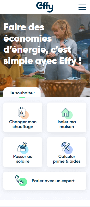 Responsive du site web Effy