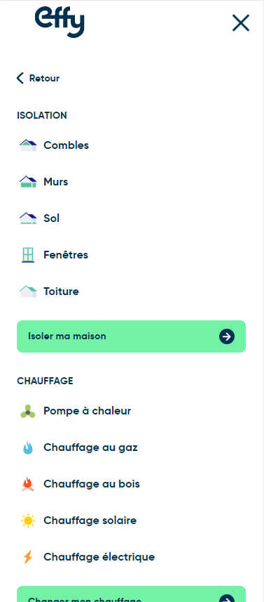 Responsive du site web Effy