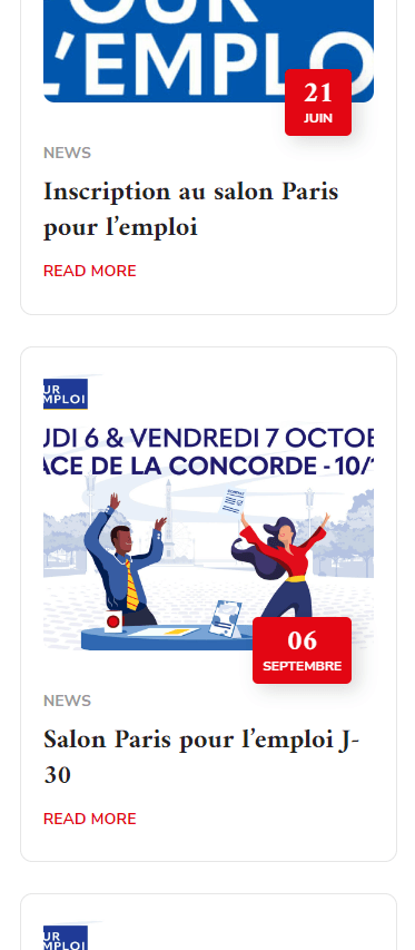Responsive du site web de Ekors Interim