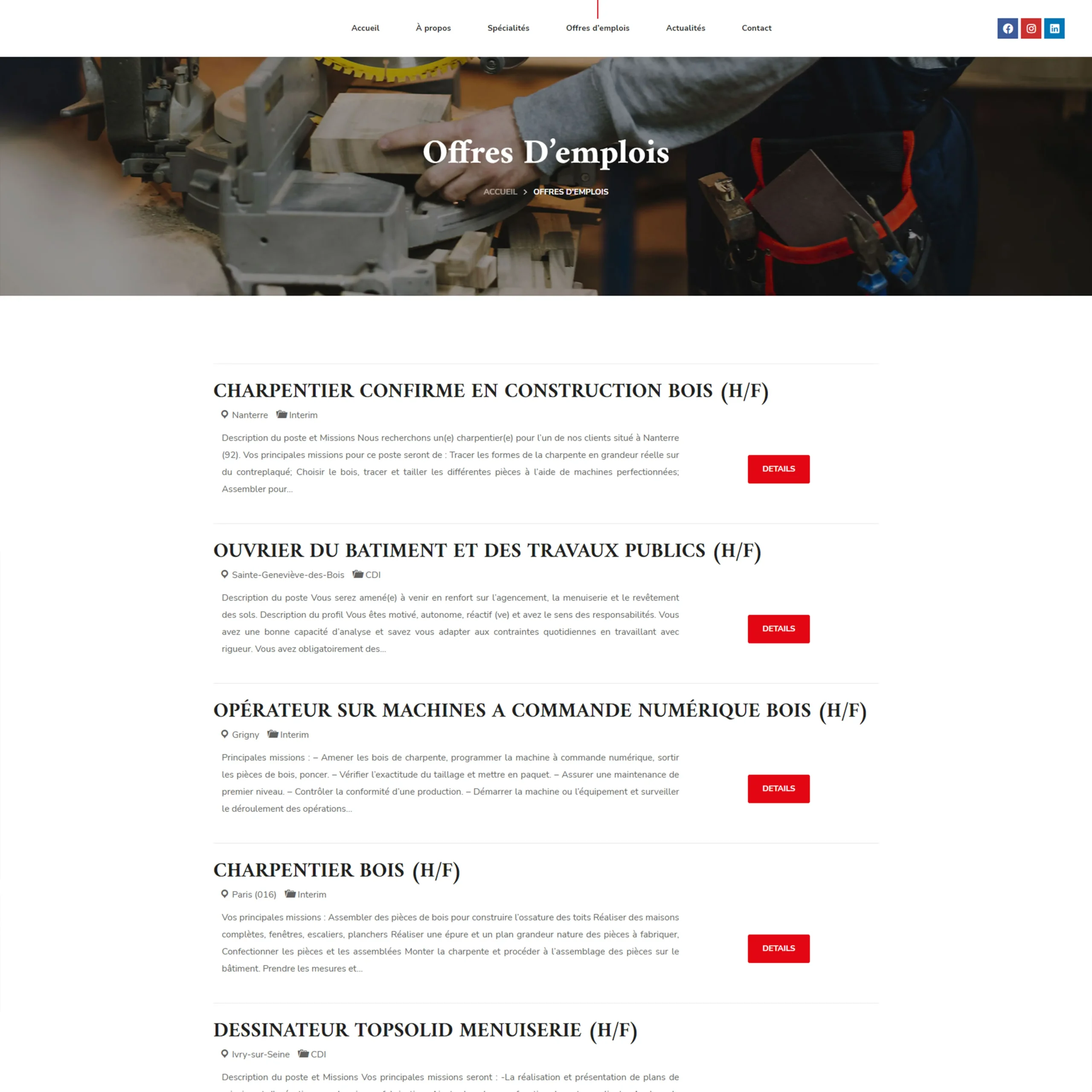 Site web de Ekors interim