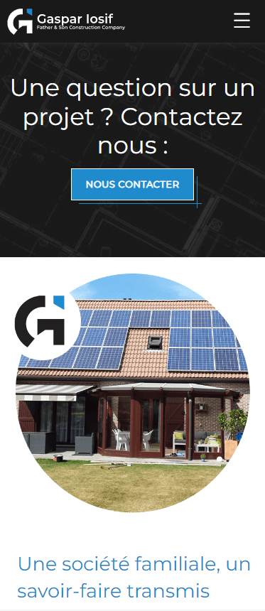 Responsive du site web de Gaspar losif