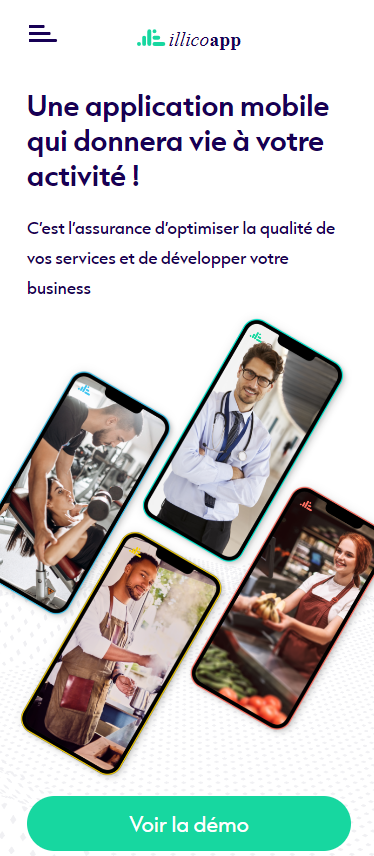 Responsive du site web Illicoapp