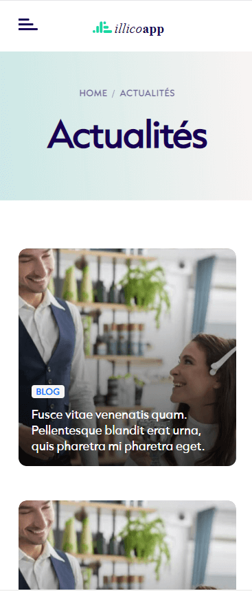 Responsive du site web Illicoapp