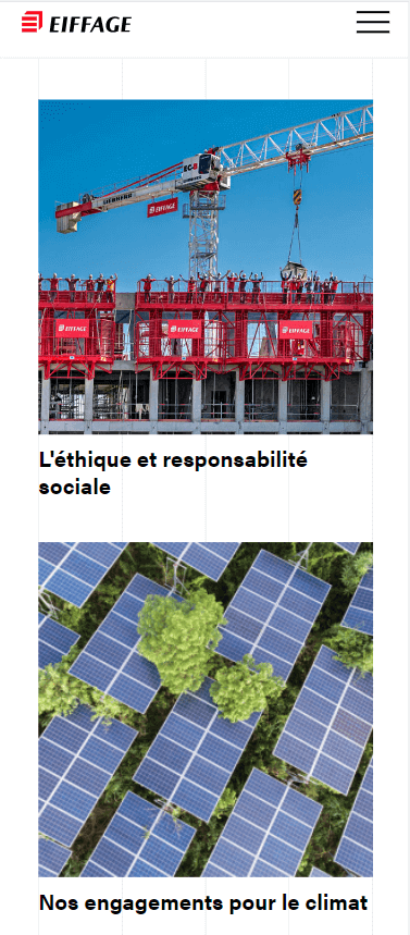 Responsive du site web Job eiffage