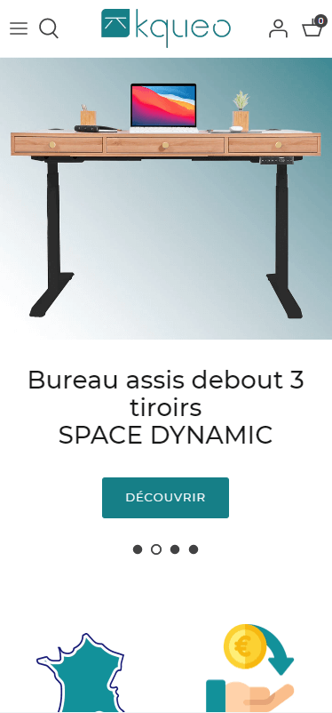 Responsive du site web Kqueo