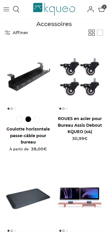 Responsive du site web Kqueo