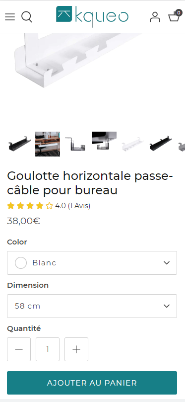 Responsive du site web Kqueo