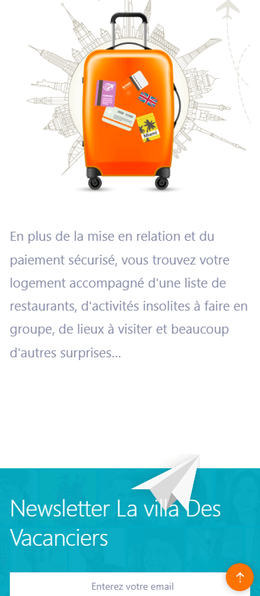Responsive du site web La villa des Vacanciers