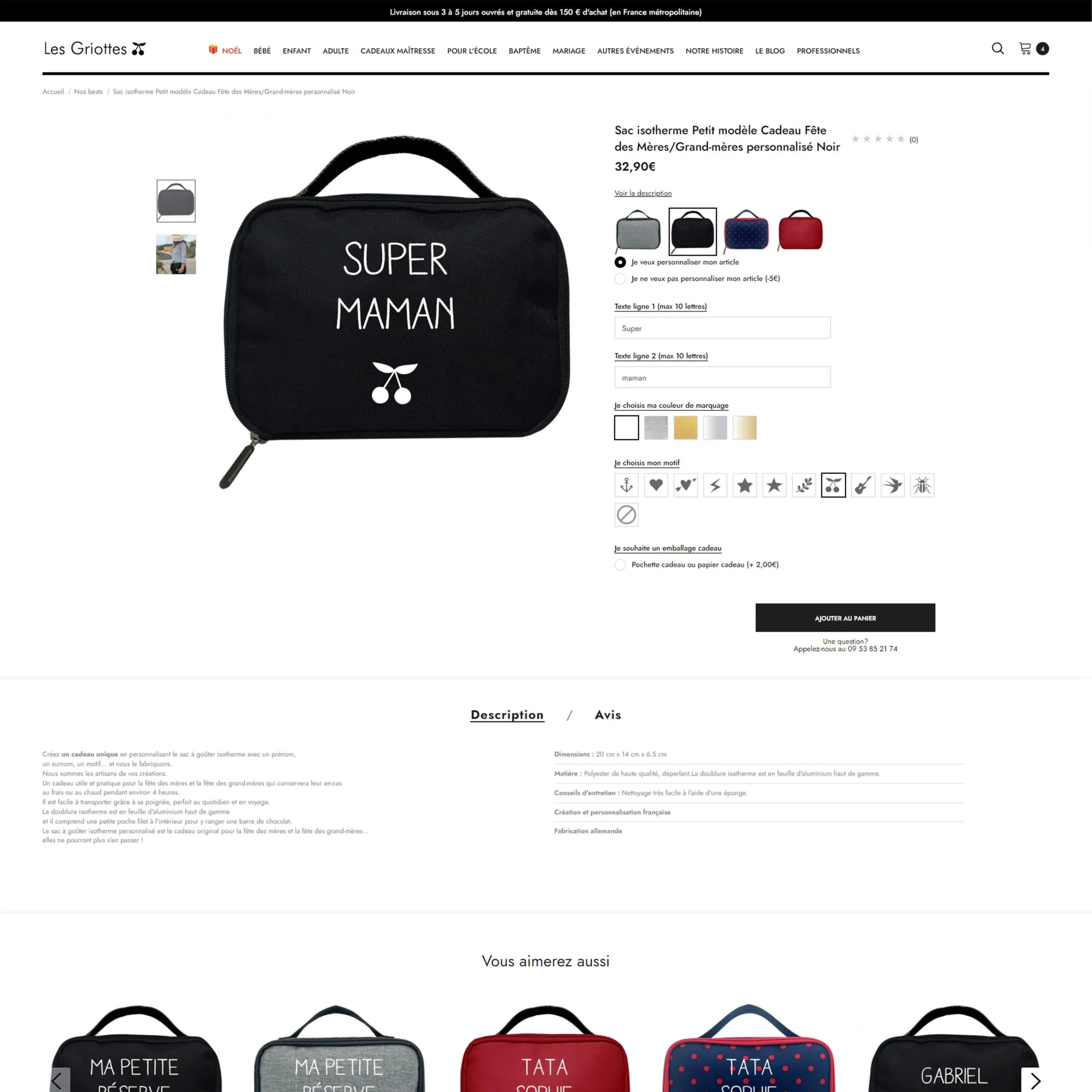Site web Les Griottes