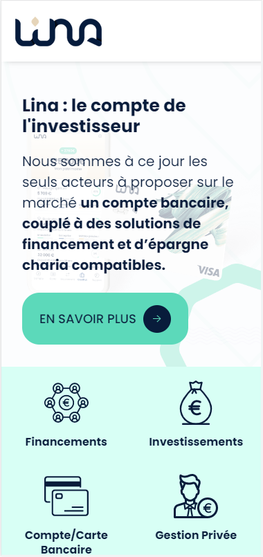 Responsive du site web Lina finance