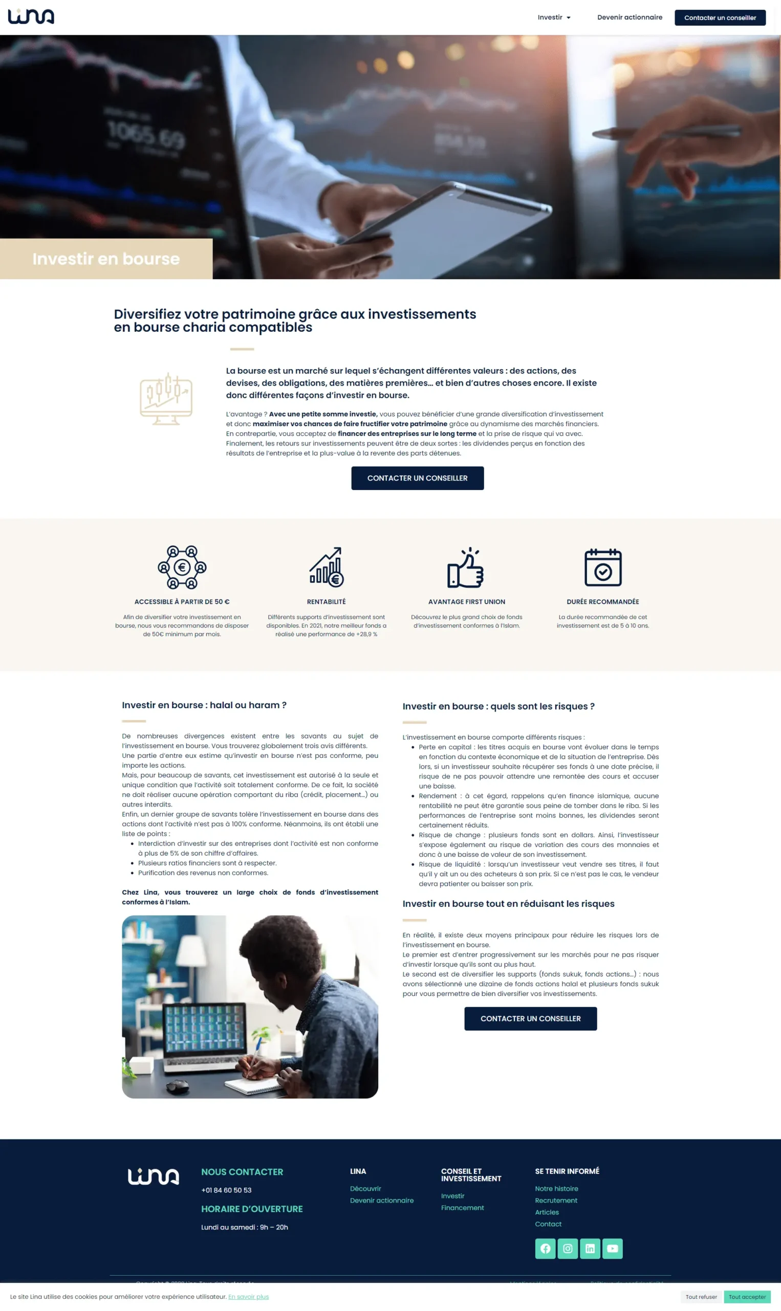 Site web de Lina finance