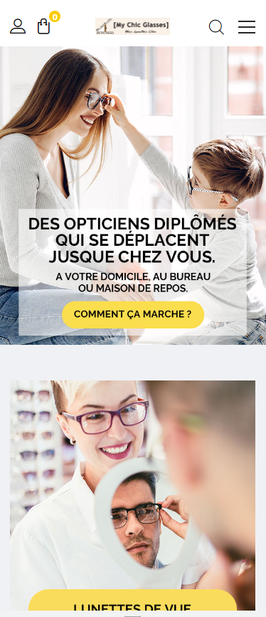 Responsive du site web My Chic Glasses