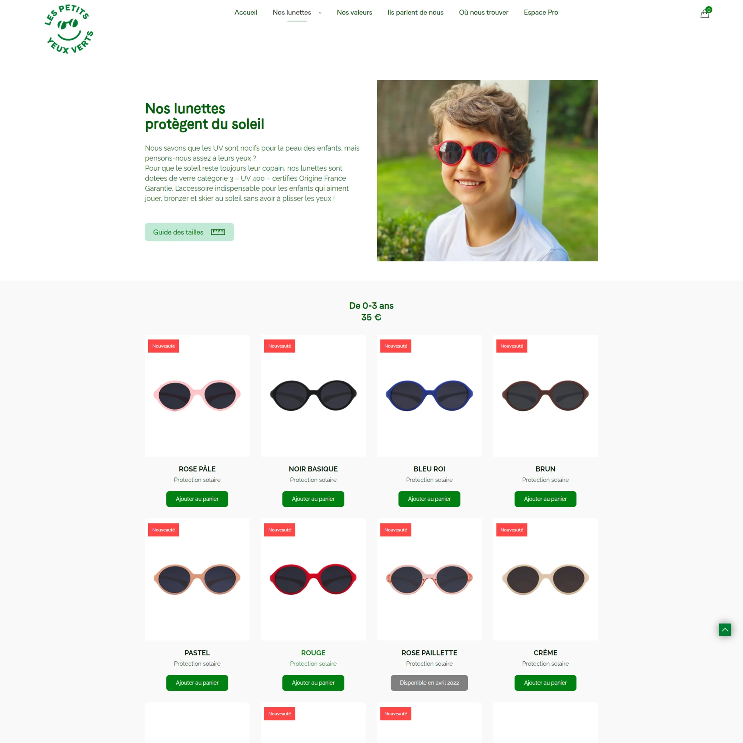 Site web Les Petits Yeux Verts