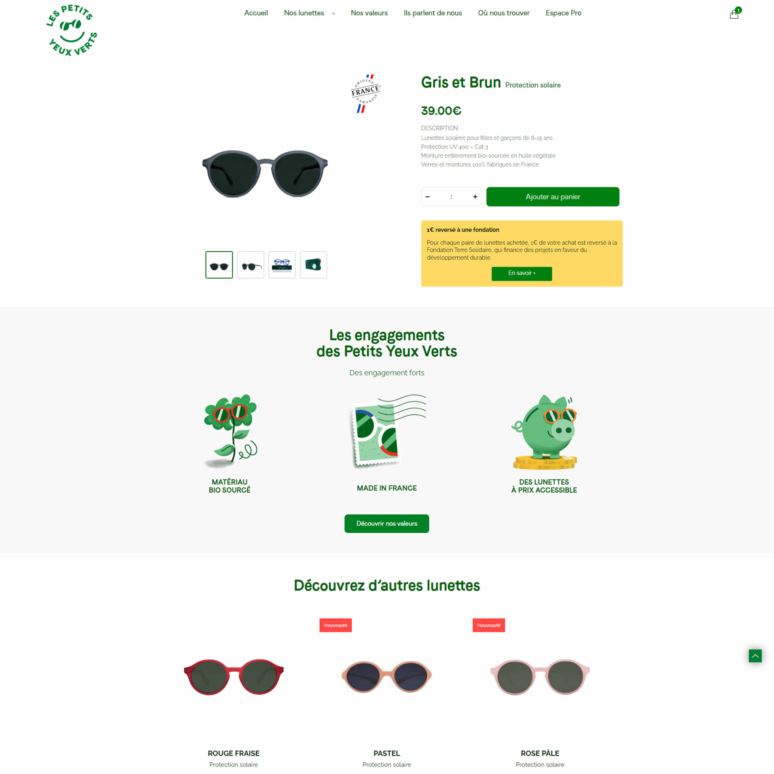 Site web Les Petits Yeux Verts