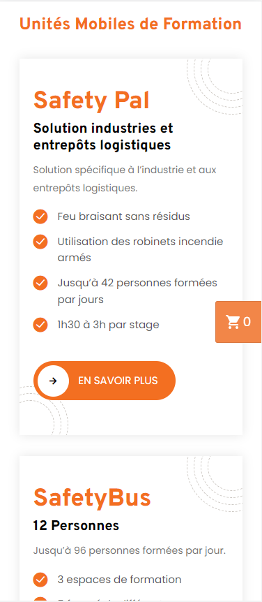 Responsive du site web Safetybus