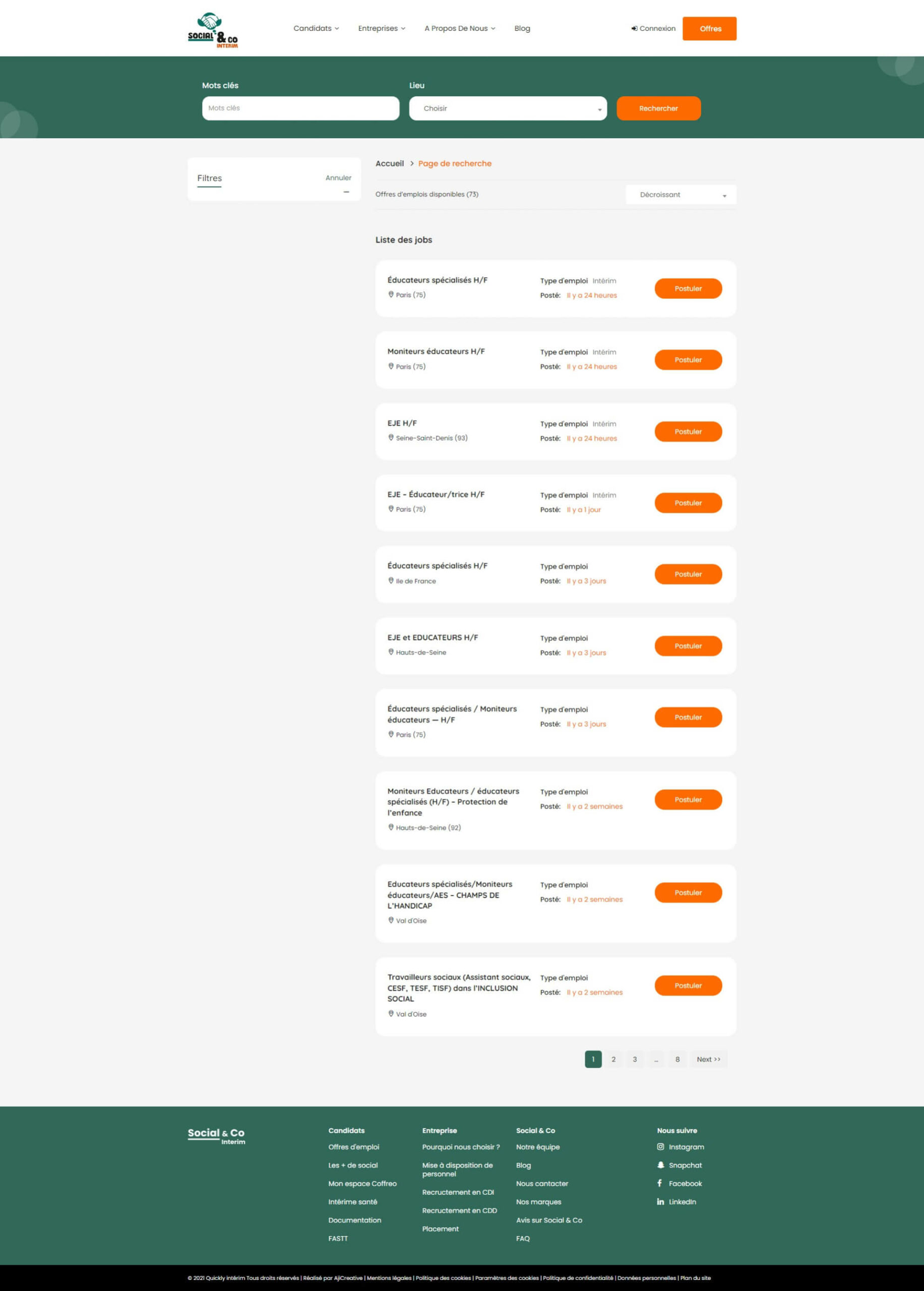 Site web de Social and Co