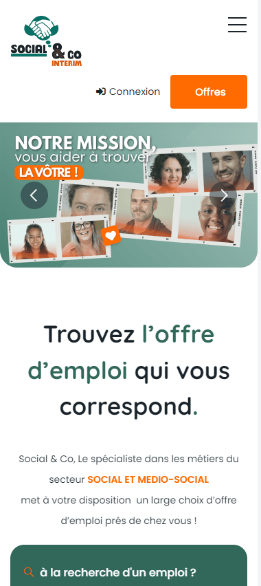 Responsive du site web Social and Co