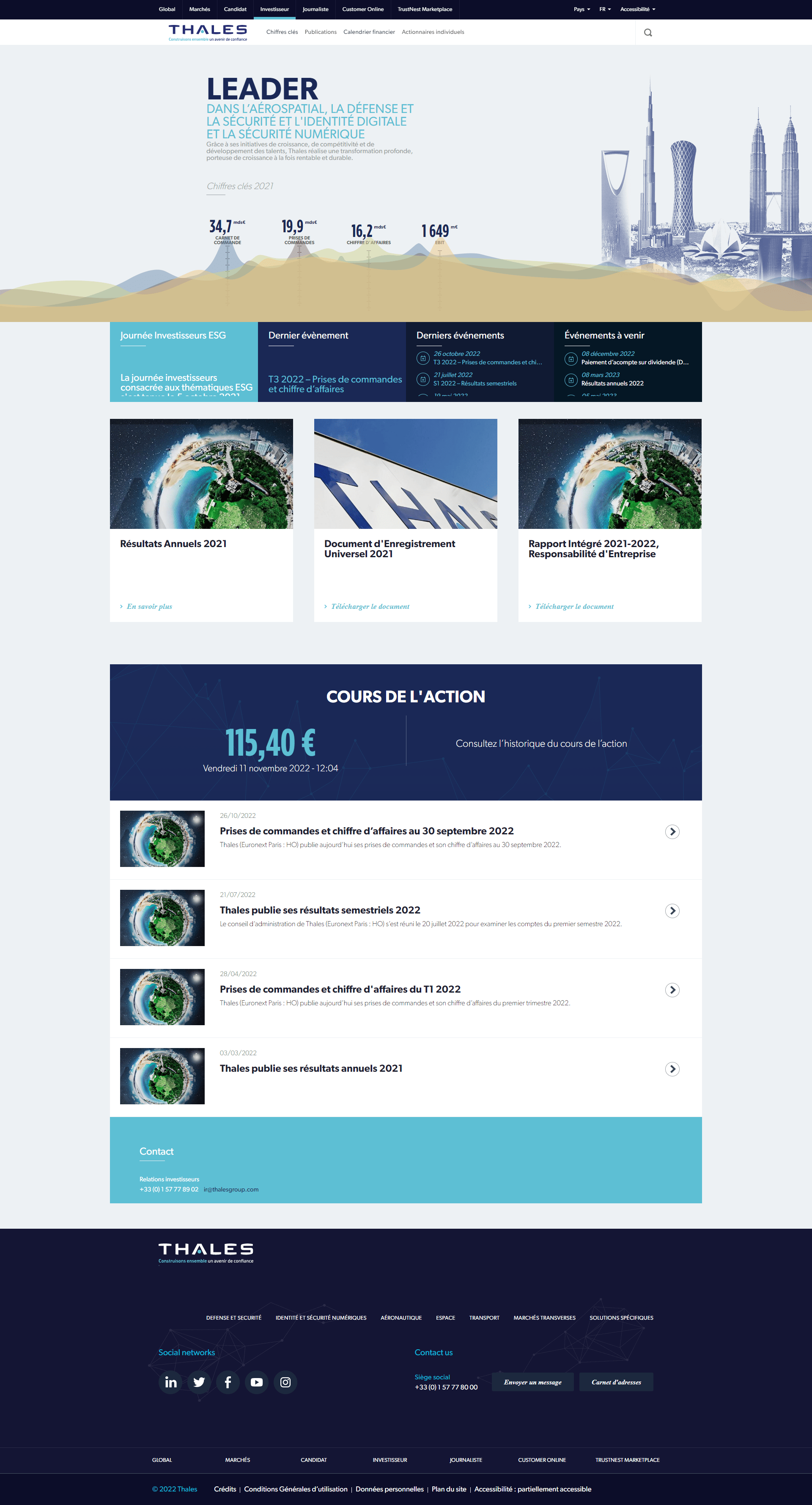 Site web de Thales group
