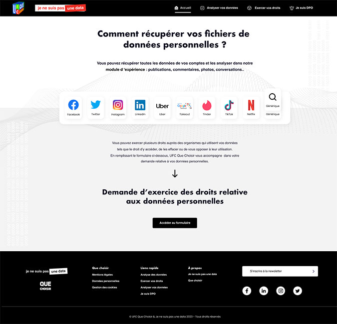 Site web de UFC Que Choisir