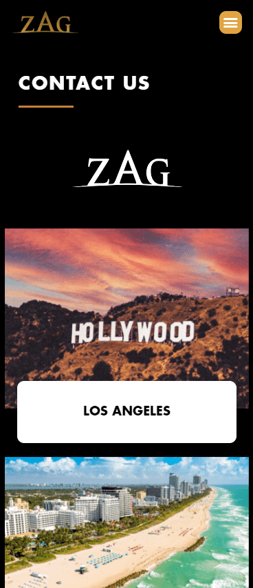 Responsive du site web de Zag